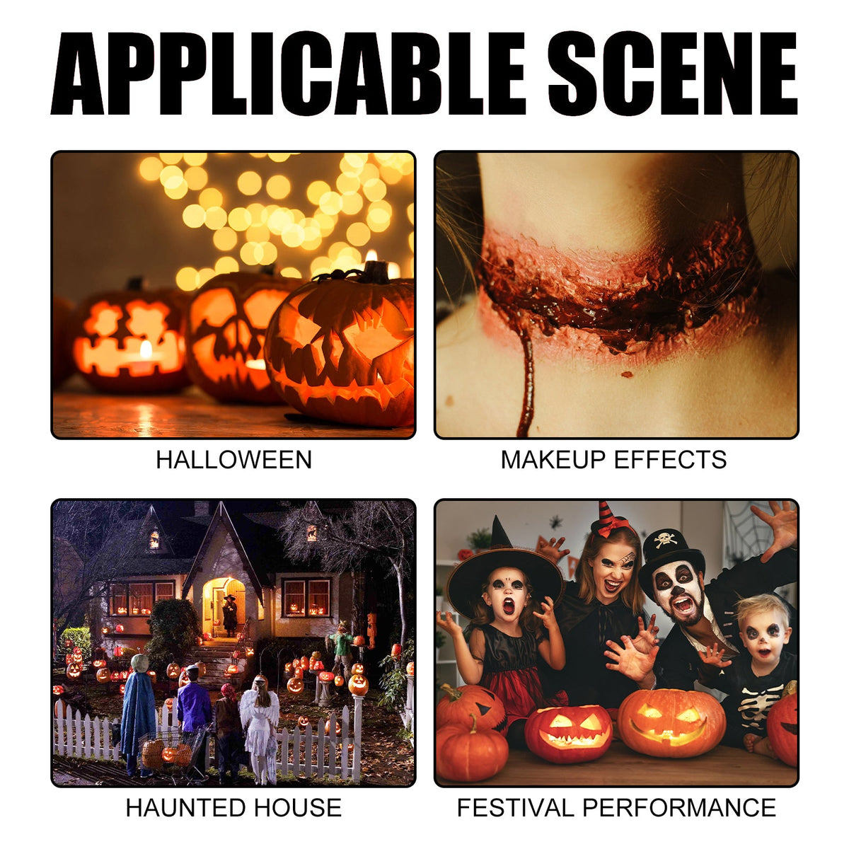 SFX Makeup Kit, Makeup Props Scar Makeup Scary Atmosphere Party Makeup Set