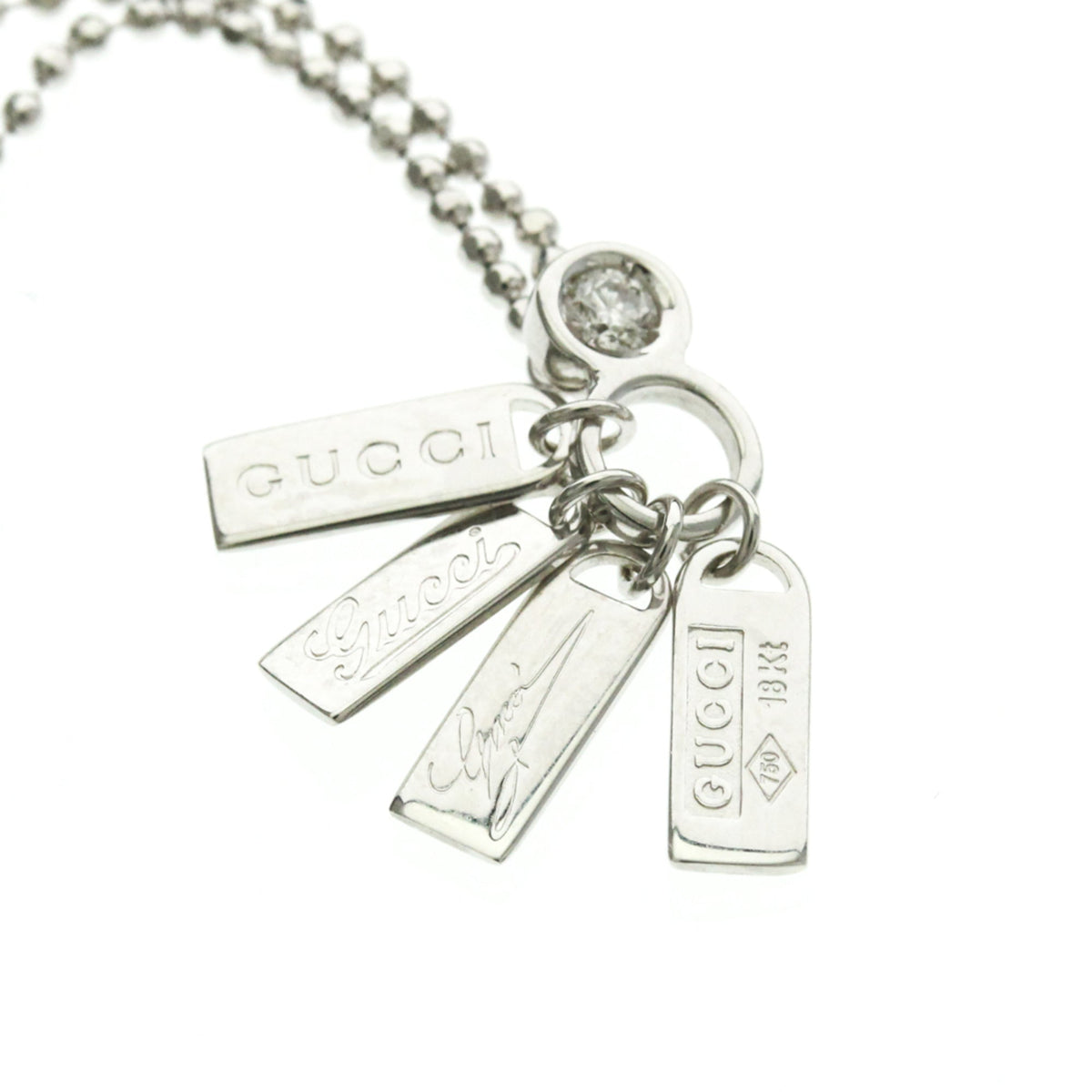 Gucci Diamond Tag · 18K White Gold