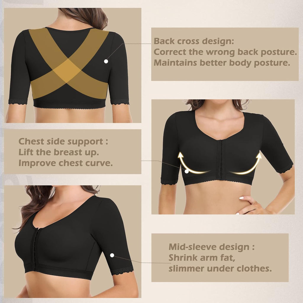 JOYSHAPER Upper Arm Shapers for Women Compression Sleeves Shapewear Crop Top Slimming Arm Slimmer Vest