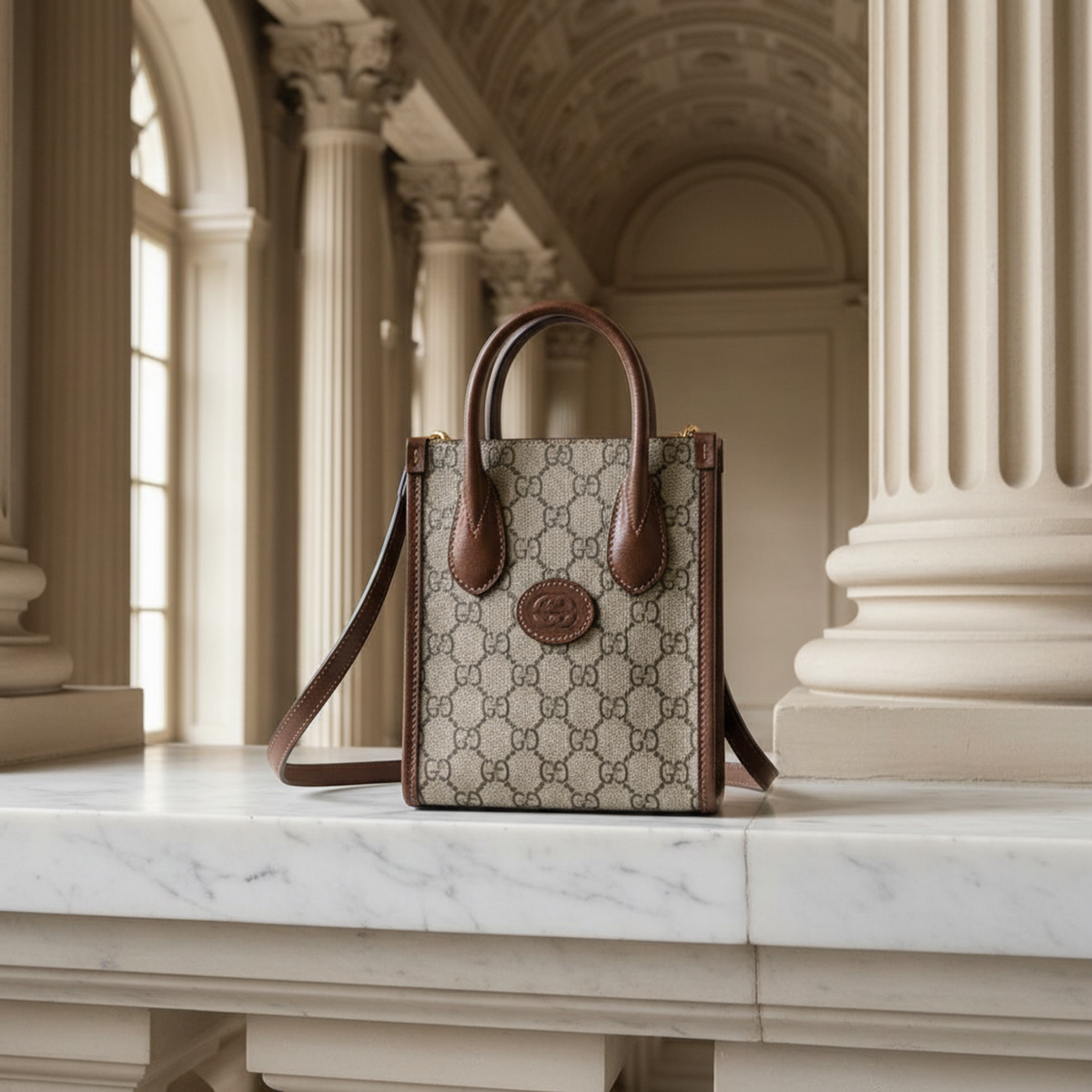 Gucci Interlocking G · GG Supreme · Leather
