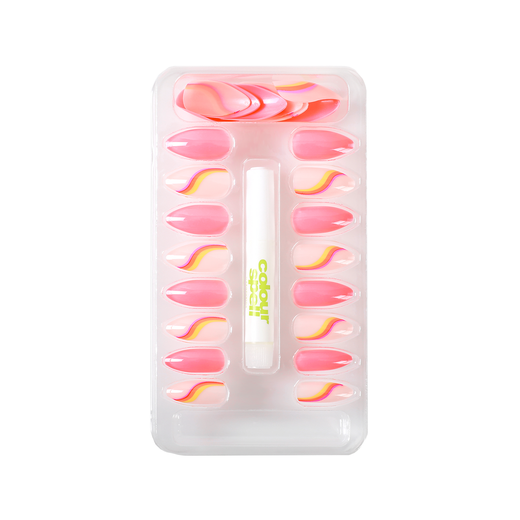 Press On Nails & Glue - Hot Pink