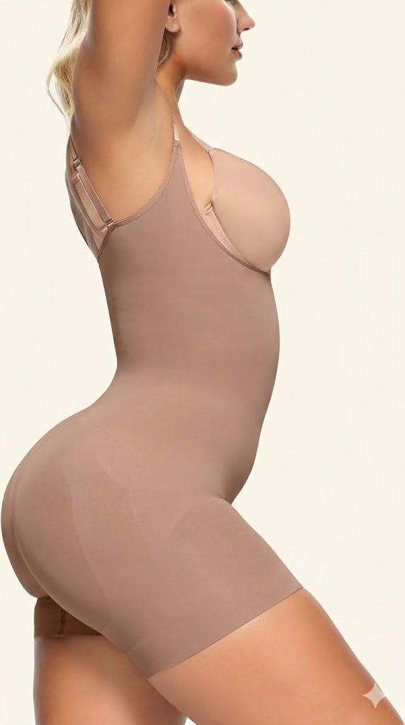 Open Bust Shapewear Tummy Control Bodysuits For Women Seamless Compression High Waisted Body Shaper