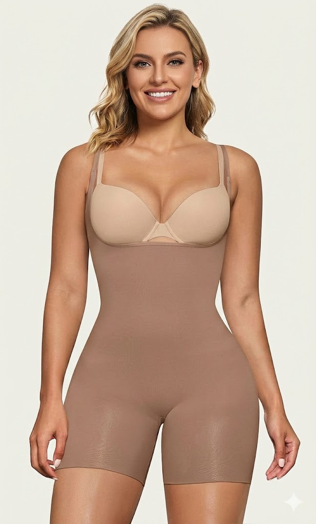 Open Bust Shapewear Tummy Control Bodysuits For Women Seamless Compression High Waisted Body Shaper