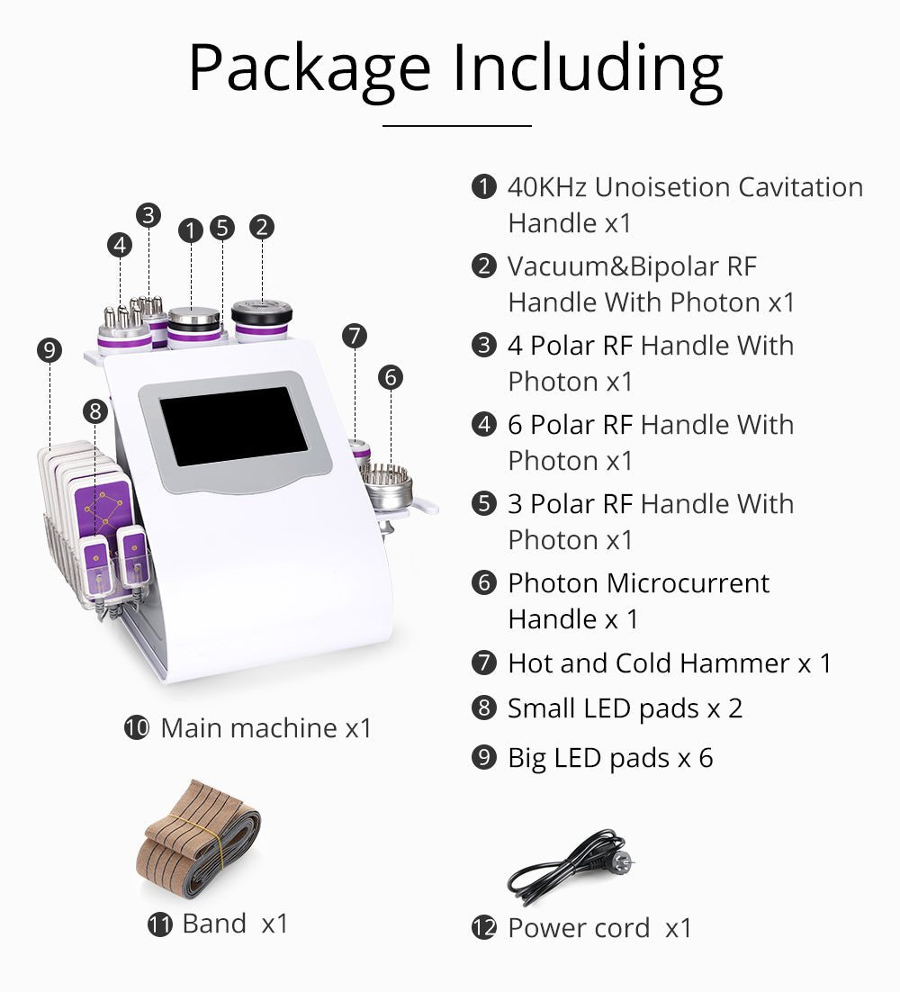 Shape Tactics 9-in-1 Lipo Microcurrent Photon Ultrasonic Cavitation System
