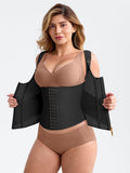 7-Steel-Bone Mesh Bust Support Waist-Cinching Tank Top